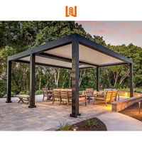 Pergola en aluminium élégante de style industriel Volets électriques Pergola en aluminium de qualité supérieure pour toit de jardin urbain