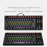 Real Kludge-Teclado mecánico portátil para juegos, venta al por mayor, RK987, oficina, rgb, programable, compacto, ergo tastiera, inalámbrico, pc