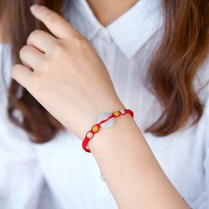 Pulsera de Jade Natural de Myanmar Jadeíta Ping An con Hebilla, Tejido de Alta Calidad, para Hombre y Mujer, Venta al por Mayor SL14 - Product Image 4