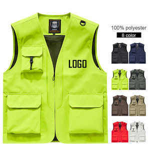 <span class=keywords><strong>Gilet</strong></span> utilitaire surdimensionné pour <span class=keywords><strong>homme</strong></span> avec plusieurs poches, <span class=keywords><strong>sans</strong></span> manches, pour la pêche et la chasse en plein air, logo personnalisé imprimé, tissu <span class=keywords><strong>d</strong></span>'<span class=keywords><strong>été</strong></span> - Product Image 4