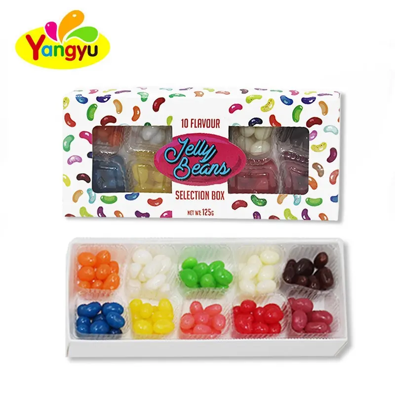 Caixa de presente frutas de doces, embalagem 10 sabores grãos de gelatina