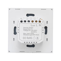 Interruptor inteligente WiFi Tuya con panel táctil de vidrio estándar europeo, temporizador remoto por aplicación para interruptores de pared