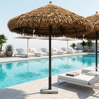 Matériaux de toiture en chaume artificiel JJC Viro, tuiles de toit en chaume, chaume simulé, chaume ignifuge, pour parasol de plage