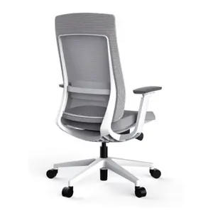 Эргономичный офисный стул для больших и высоких людей регулируемый подголовник с 2d поясничной поддержкой и поворотным креслом из искусственной кожи