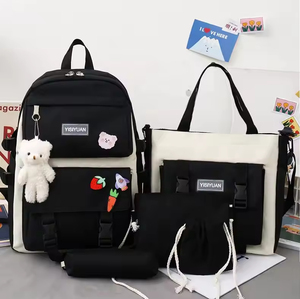 Nouvel ensemble de sacs d'école tendance 2026 pour étudiantes : Lot de 5 sacs mignons pour collégiennes et adolescentes - Product Image 2