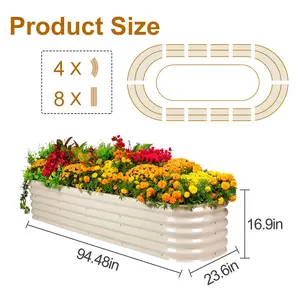 Large Raised Garden Bed Fruit Plant Guard Outdoor Planter Box Gardening Vegetables Flowers Herbs
