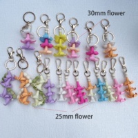 Nouveau porte-clés fleur de Puakenikeni hawaïenne 25 mm en argile polymère, perle florale Pikake, breloque de sac, pendentif de sac à main, accessoires de plage tropicaux