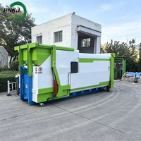 Système de traitement des déchets solides professionnel avancé RNKJ, conteneur de compression des ordures mobile hydraulique automatique, grossiste
