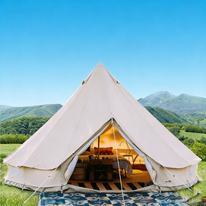 Tente <span class=keywords><strong>yourte</strong></span> de luxe pour le camping en plein air, tente pyramidale en forme de cloche, tissu Oxford, imperméable quatre saisons, <span class=keywords><strong>une</strong></span> chambre, hôtel de style indien - Product Image 2