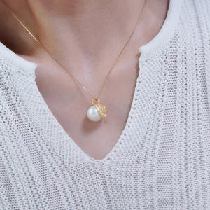 Pendentif en argent S925, perles rondes de 12-14 mm, accessoires de perles DIY, pendentif de collier en jade de style théière vide, 31125 - Product Image 4