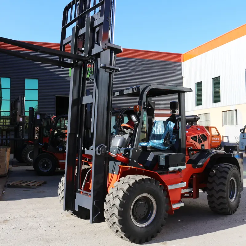 Hot Hydraulic 4x4 drive off road forklift 3ton 3.5ton 4ton 5ton all terrain forklift Applicable warehouse handling