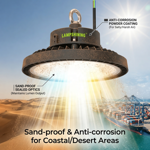 Projecteur UFO personnalisable 100W pour entrepôt industriel, étanche IP65, 160lm/W, AC100-277V, large plage <span class=keywords><strong>de</strong></span> tension, aluminium, haute température - Product Image 6