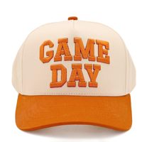 Topi Baseball Katun Putih Oranye Bordir Kustom untuk Penutup Kepala Harian Universal, Fashion Remaja, Gaya Jalanan Trendi