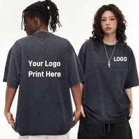 T-shirt vintage délavé à l'acide, logo personnalisé, t-shirts de haute qualité pour hommes, été, 230 GSM, coupe oversize, t-shirt graphique uni vieilli