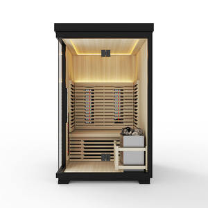 2 persone Sauna a vapore tradizionale con combinazione di Hemlock cedro da esterno per Sauna a infrarossi - Product Image 2
