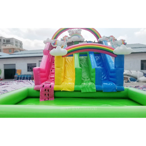 9X6.5M Thương Mại Lớp Đất Inflatable Water <span class=keywords><strong>Fun</strong></span> Park Với Slide N Pool Cho Trẻ Em N Người Lớn Từ Trung Quốc Inflatable Park Nhà Máy - Product Image 3