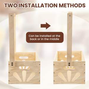 Деревянный шкаф для собак, ящик для хранения домашних животных с подвесными стержнями и персонализированными буквами алфавита, деревянный шкаф для домашних животных - Product Image 4