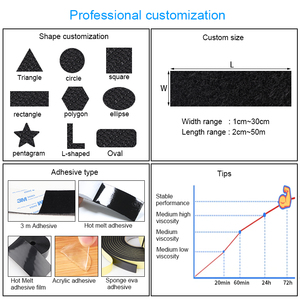 Bán buôn dính được hỗ trợ Nylon tự dính móc và vòng lặp băng dính móc và vòng lặp trở lại trở lại - Product Image 6