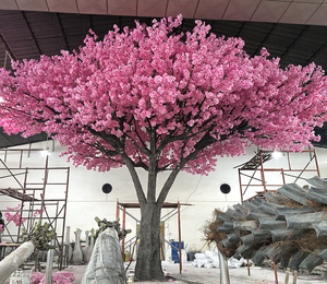 Nuovi Prodotti Grande Albero di Fiori Artificiali in Seta <span class=keywords><strong>Rosa</strong></span> per Decorazioni, Pianta Grande in Fibra di Vetro, Albero di Fiori di Ciliegio - Product Image 4