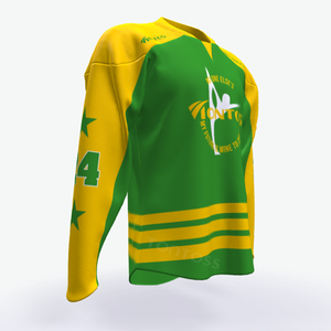 Maillot de hockey sur glace vintage drôle de haute qualité brodé à manches longues pour hommes - Product Image 6