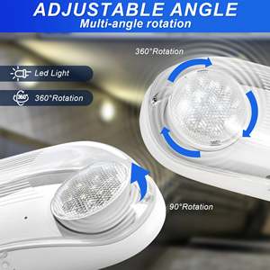 Luz de Emergencia LED para Exteriores en Situaciones Húmedas con Cabezales de Luz Ajustables y Batería Recargable Incluida - Product Image 3