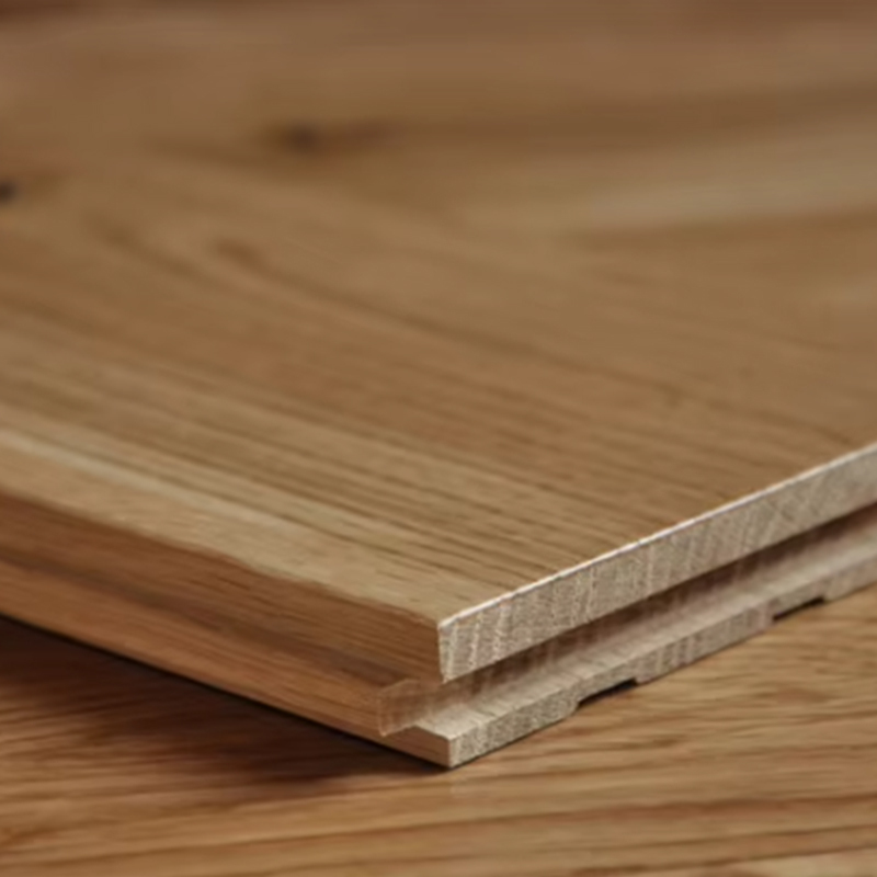 Natural Solid Oak Flooring Smooth Finish