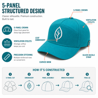 Casquette de baseball personnalisée en sergé de coton à 6 panneaux avec visière incurvée, broderie sportive, vente en gros, faible MOQ, fabricant en vrac
