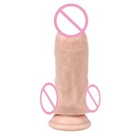 Consolador de juguete sexual para mujer, grande, 6 pulgadas de espesor, copa de succión realista, Consolador de punto G grande