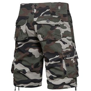 2025 été hommes 100% coton Cargo <span class=keywords><strong>Bermuda</strong></span> Shorts ample genou longueur <span class=keywords><strong>Camouflage</strong></span> entraînement ensemble taille élastique taille moyenne Type - Product Image 5