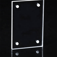 Cadre photo magnétique en forme de L, support de Table, présentoir de cartes en acrylique