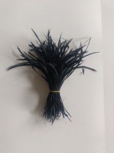 Pluma de ganso Biot rojo <span class=keywords><strong>vino</strong></span> para atar moscas Material artesanía DIY disfraz Millnery sombrero Fascinator accesorio para el cabello fiesta decoración de Navidad - Product Image 3