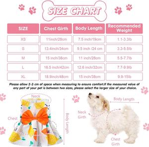 Ropa para Perros, Vestidos Florales para Perritas, Vestidos de Princesa con Lazo para Mascotas, Ropa Linda de Verano para Perritas Yorkie - Product Image 2
