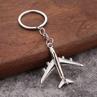 Porte-clés avion d'aviation civile en métal créatif Porte-clés de chasse de simulation Cadeaux de souvenirs d'aviation Porte-clés pendentif