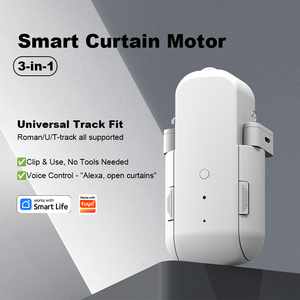 Tuya Wifi <span class=keywords><strong>BLE</strong></span> Rideau Automatique Intelligent Écologique Moderne avec Télécommande Sans Fil, Contrôle Vocal via Application Mobile, Ouvre-Rideau Électrique Intelligent - Product Image 2