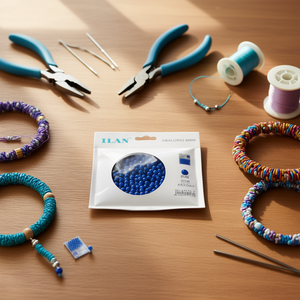 Perline Ilan Abalorio 8mm in Tinta Unita per Creazione di Gioielli - Product Image 3