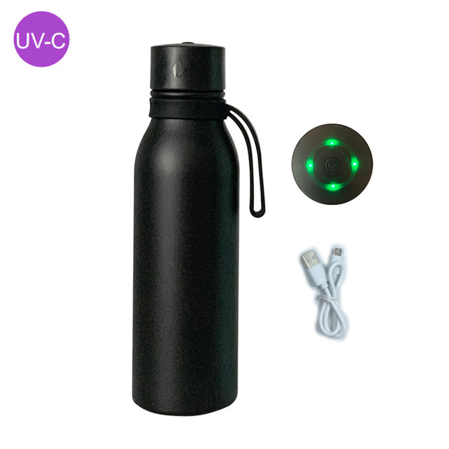 UV Self-Cleaning Smart Water Bottle Vacuum Stainless Steel Insulated Water Bottle with Handle Double-wall Bottle