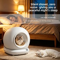 Bac à litière pour chat autonettoyant de 78 L avec surveillance à distance par application, ramassage automatique et isolation des odeurs