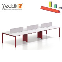 Bureau de direction modulaire personnalisé en usine, tailles et couleurs variées, poste de travail moderne pour 2-4-6-8 personnes, table de travail ergonomique pour le personnel de bureau