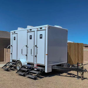 مقطورة حمامات متنقلة بالجملة من مصنع صيني، مقطورة استحمام متنقلة، مرحاض خارجي بمقعدين أو ثلاثة مقاعد، مقطورة حمامات متنقلة - Product Image 4