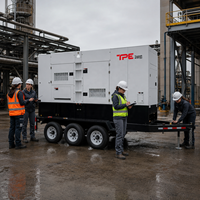 Groupe électrogène diesel monté sur remorque 20kVA 100kVA 200kVA avec système ATS pour la construction et la location