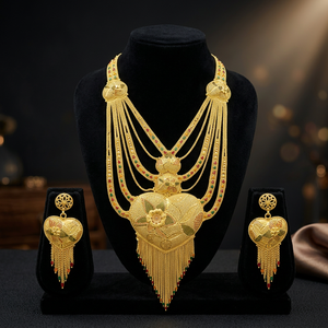 Collares de Moda al por Mayor en Oro Micronizado de 14K, 18K y 24K, Diseño Turco Tradicional, Joyería Larga Estilo Dubái, Oro Joyería - Product Image 3