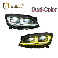 SJC Auto Phares LED complets de haute qualité à double couleur DRL, mise à niveau au style G12 pour BMW F01 F02 730i 740i 735i 2013-2015