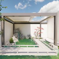 Pergola extérieure en verre avec toit étanche et murs 3x3 3x4m Design de jardin d'hiver pour balcon