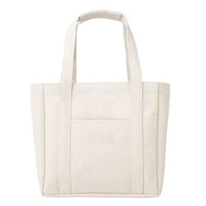 กระเป๋าผ้าแคนวาสขนาด 6 ออนซ์ แบบกำหนดเอง พร้อมโลโก้และลายตัวอักษร - Product Image 1