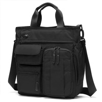 Sac à bandoulière classique pour homme, léger, imperméable, multi-compartiments, sacoche pour ordinateur portable, sac pour documents A4