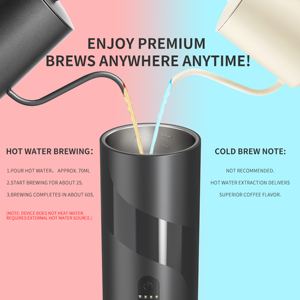 Cafetera Portátil Mini Eléctrica Semiautomática de Cápsulas con Carga USB para Hogar, Viajes y Camping, 20 <span class=keywords><strong>bar</strong></span> - Product Image 5