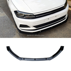 3ชิ้น/เซ็ตเอบีเอสกันชนหน้าสีดำเงาสปอยเลอร์สำหรับ Volkswagen <span class=keywords><strong>VW</strong></span> <span class=keywords><strong>POLO</strong></span> <span class=keywords><strong>PLUS</strong></span> 2019 + ABS ป้องกันหัวคางพลั่วตกแต่งรถ - Product Image 3