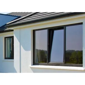 Finestre e porte moderne a tre vetri in alluminio a battente insonorizzate resistenti al calore con apertura manuale per le applicazioni della Villa