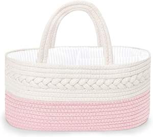 Cesta de Almacenamiento Multiusos Ecológica de Cuerda de Algodón Moderna, Organizador Decorativo Tejido para Ropa, Juguetes, Lavandería y Uso Doméstico - Product Image 1