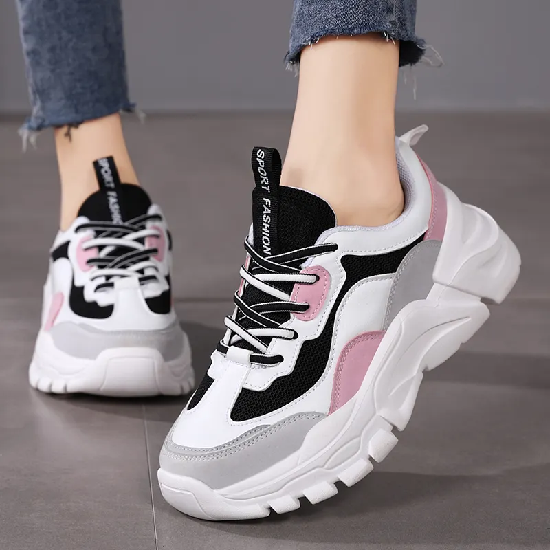 Walking Style Shoes Women's Sneaker Casual Shoes Breathable Women Sports Platform Fashion Sneakers Tennis Running Shoes